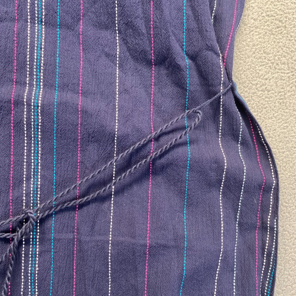 Lane Bryant Womens Navy Blue Striped Dress,Size 10/12,Tunic,Hippi - Picture 8 of 10